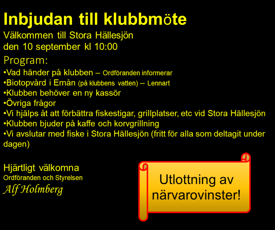 Inbjudan klubbmöte